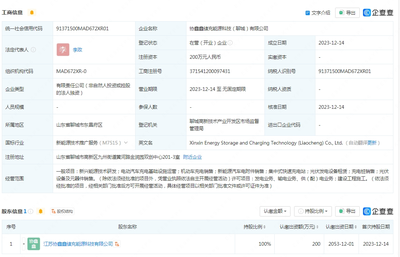 協(xié)鑫能科布局山東市場，在聊城成立新公司拓展機動車充電銷售業(yè)務(wù)